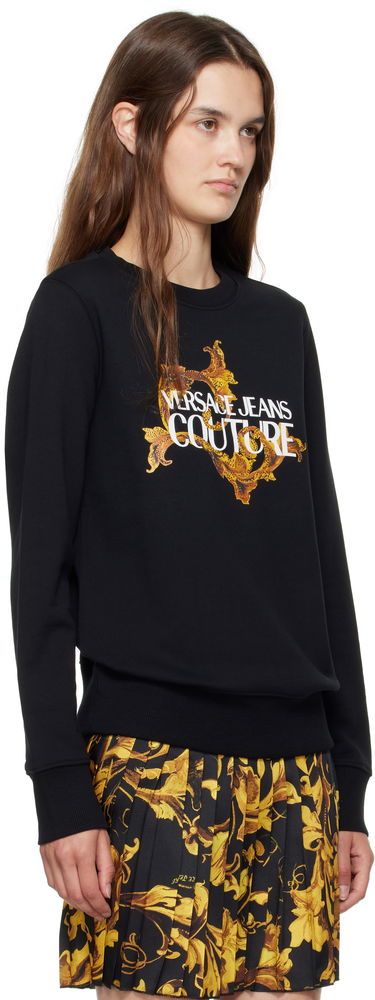 Sweatshirt Versace Couture Screen-Printed Sweatshirt Svart | E79HAIE06_ECF00E, 1