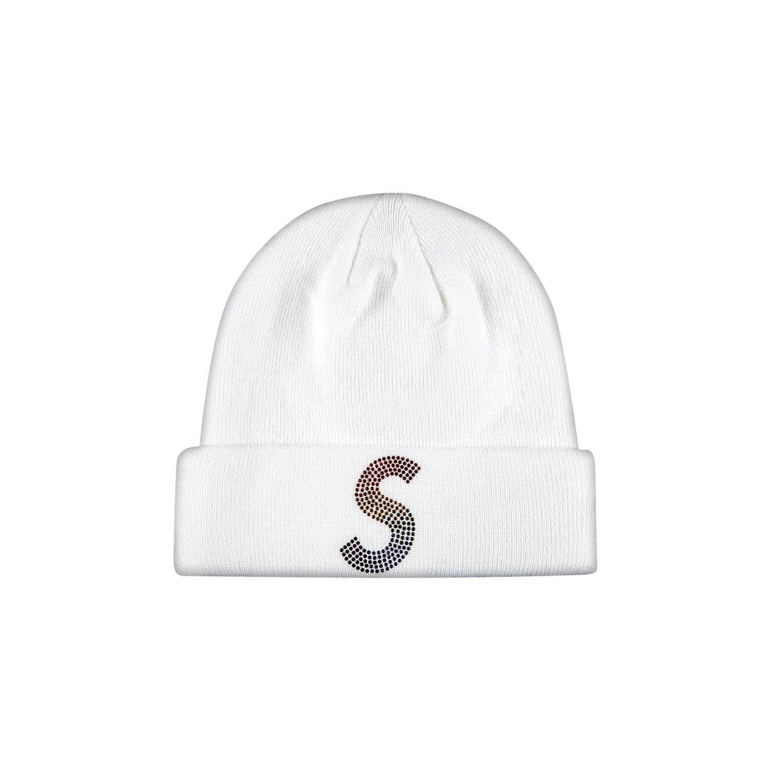 Mössa Supreme New Era x Swarovski S Logo Beanie Vit | SS21BN5 WHITE, 1