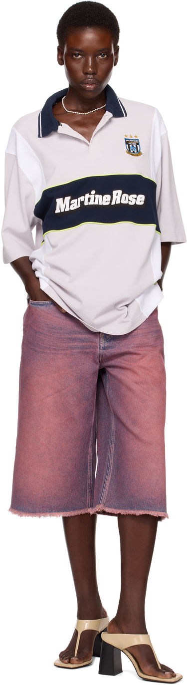 Polotröja Martine Rose Martine Rose Oversized Paneled Polo Rosa | 643JE03046, 4