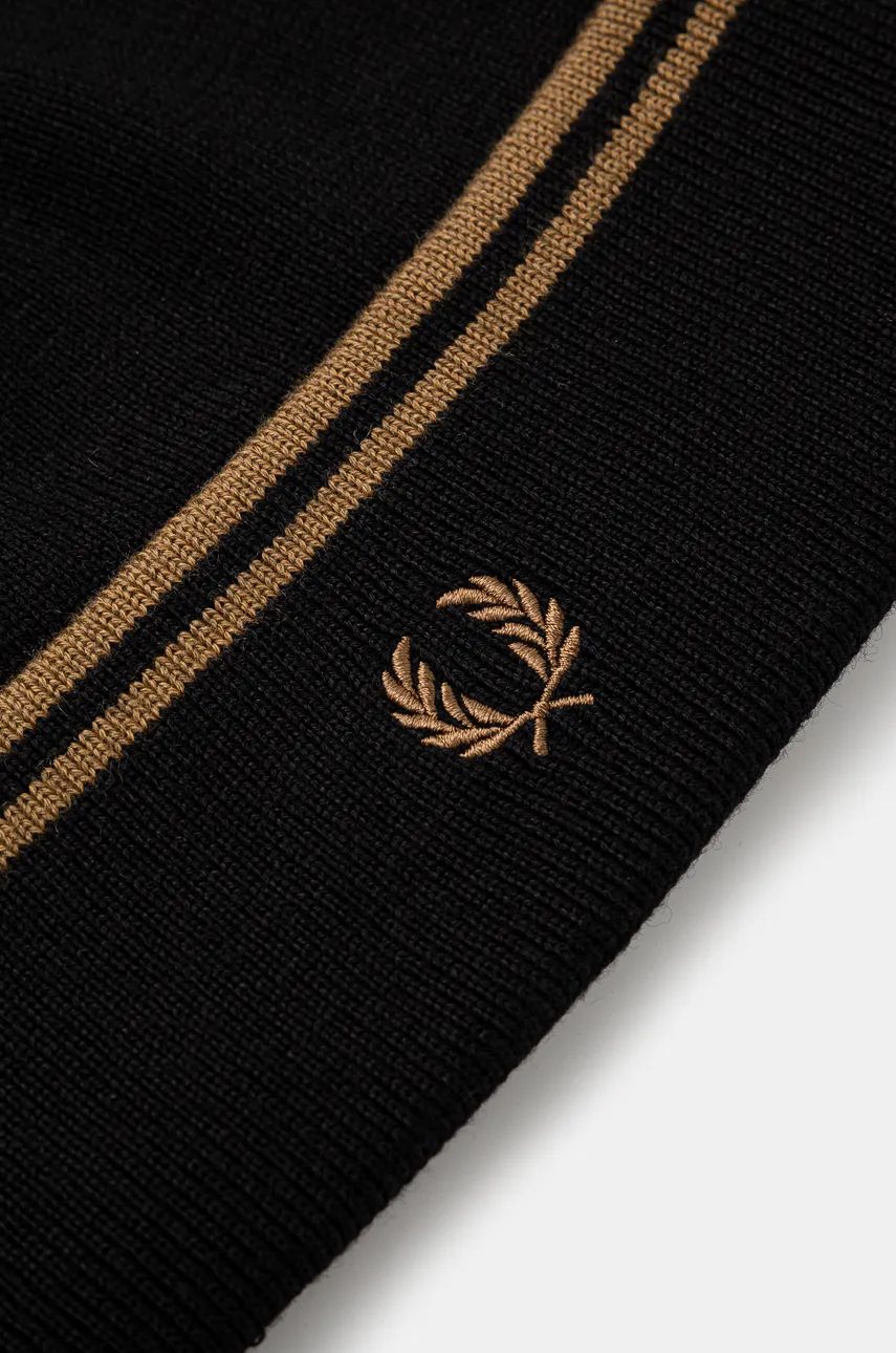 Mössa Fred Perry Twin Tipped Merino Wool Beanie Svart | C9150.S77, 1