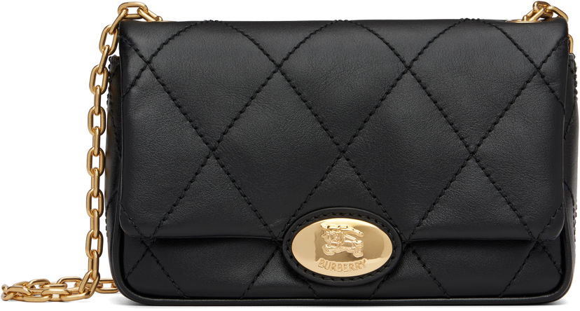 Handväska Burberry Burberry Quilted Lambskin Strand Clutch Svart | 8111640
