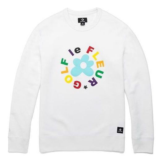 Sweater Converse Golf Le Fleur Crew Sweatshirt Vit | 10009027-A02