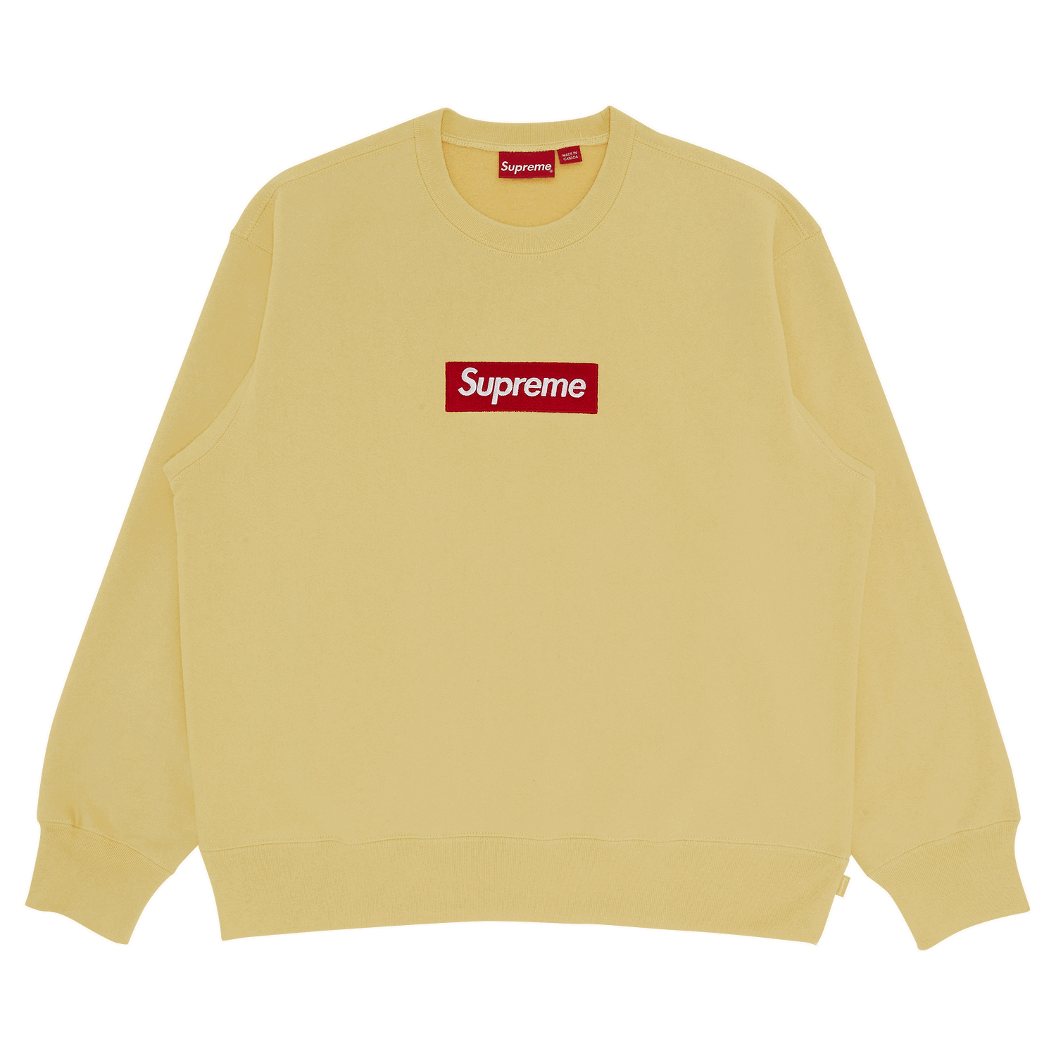 Sweatshirt Supreme Box Logo Crewneck "Pale Yellow" Gul | FW22SW65 PALE YELLOW, 0