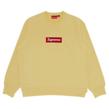 Sweatshirt Supreme Box Logo Crewneck "Pale Yellow" Gul | FW22SW65 PALE YELLOW, 0