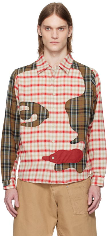 Skjorta KidSuper KidSuper Patchwork Face Flannel Shirt Flerfärgad | SS25-LTP-03, 0