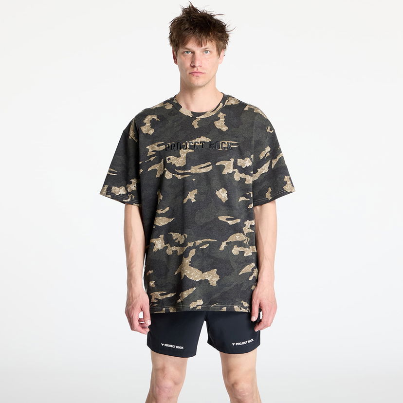 T-shirt Under Armour Project Rock All Over Print T-Shirt Grön | 1389976-251