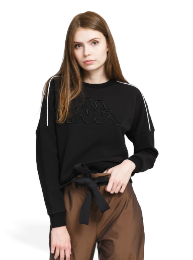 Sweatshirt Kappa Logo Tape Barge Svart | 311527W 005