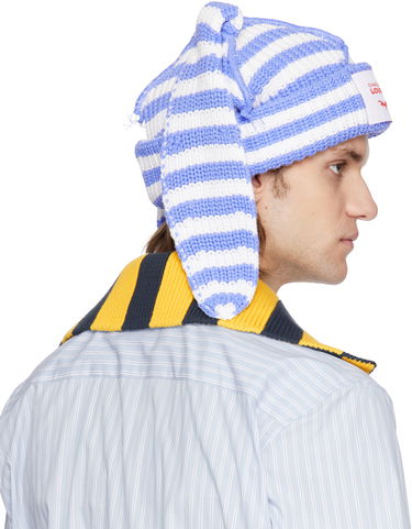 Mössa Charles Jeffrey Loverboy Charles Jeffrey Loverboy Chunky Knit Rabbit Beanie Blå | 54131501, 4