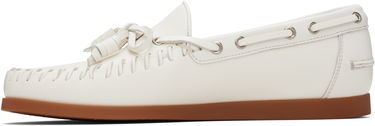Sneakers och skor Valentino Valentino Garavani Palm Avenue Buffalo Leather Boat Shoes Vit | 7Y2S0K85PNJ, 2