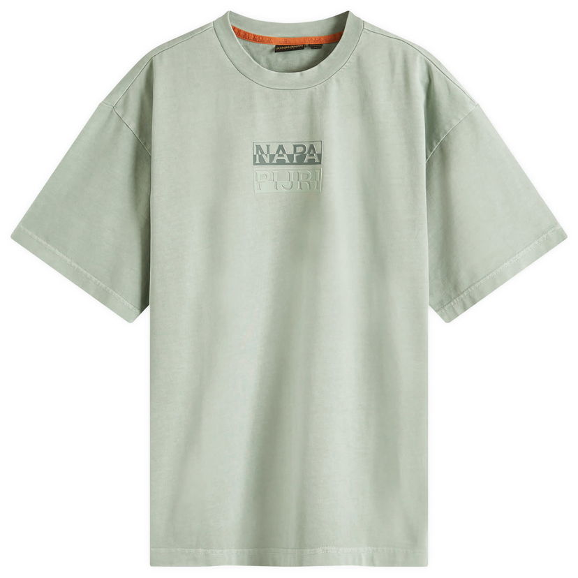 T-shirt Napapijri Men's Split Logo T-Shirt, Size Large Grön | NP0A4ILQG1X1