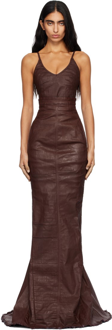 Kjol Rick Owens DRKSHDW Concordians Lido Maxi Skirt Brun | DS02E7344 SDSW, 0