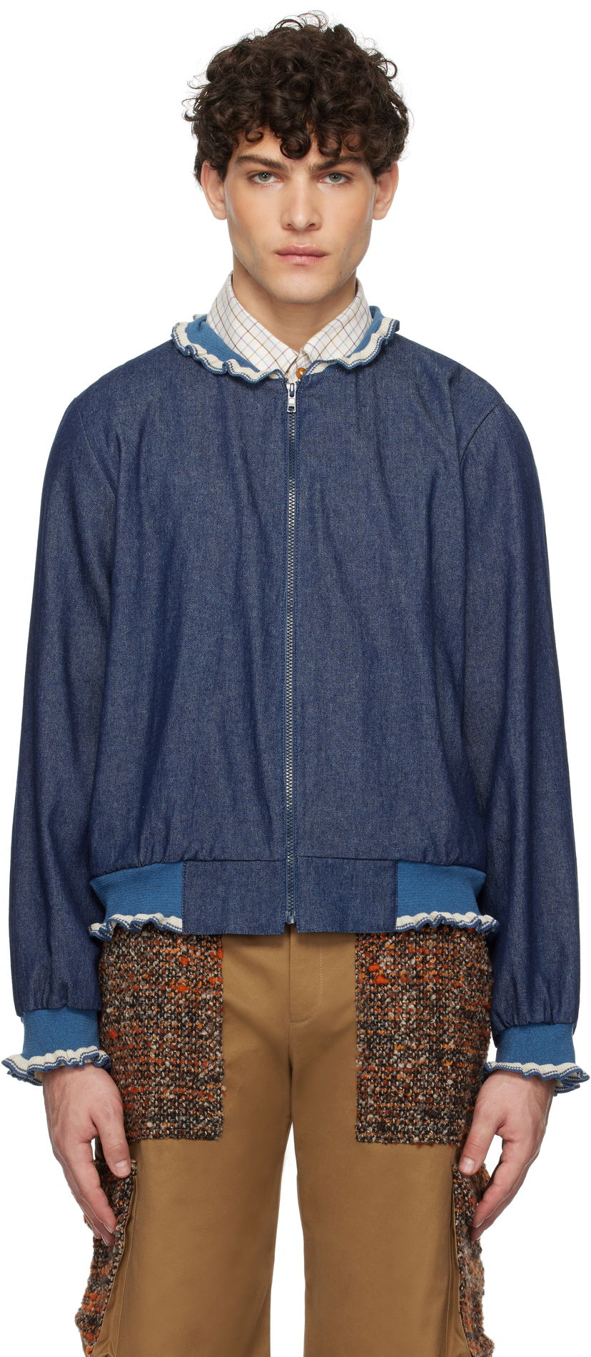 Bomberjacka Anna Sui Denim Bomber Jacket Blå | M1025J30