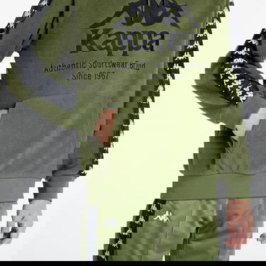 Sweatshirt Kappa Banda Viper Hoodie Grön | 34181UW C1B, 3