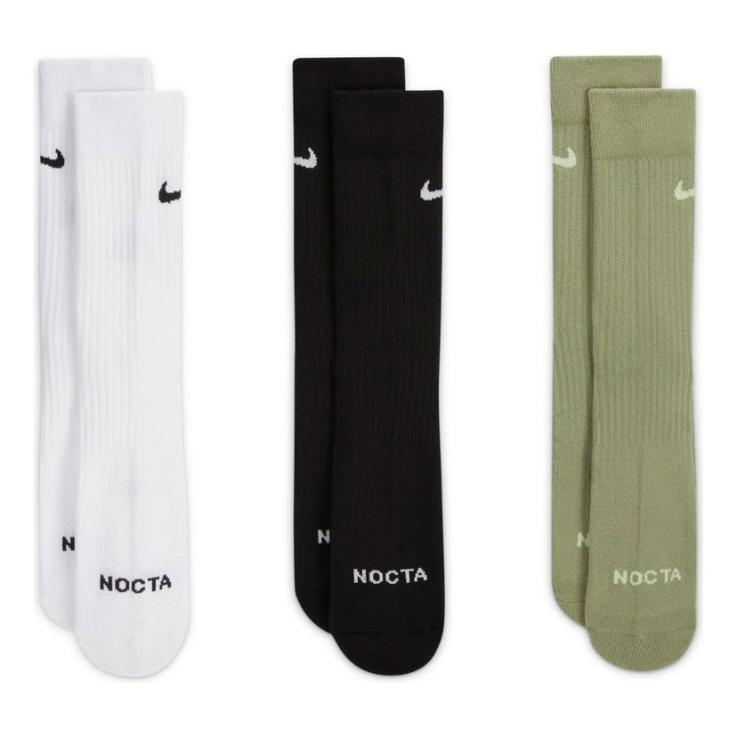 Strumpor Nike NOCTA Drake Crew Socks (3 Pairs) Grön | DD9240-911