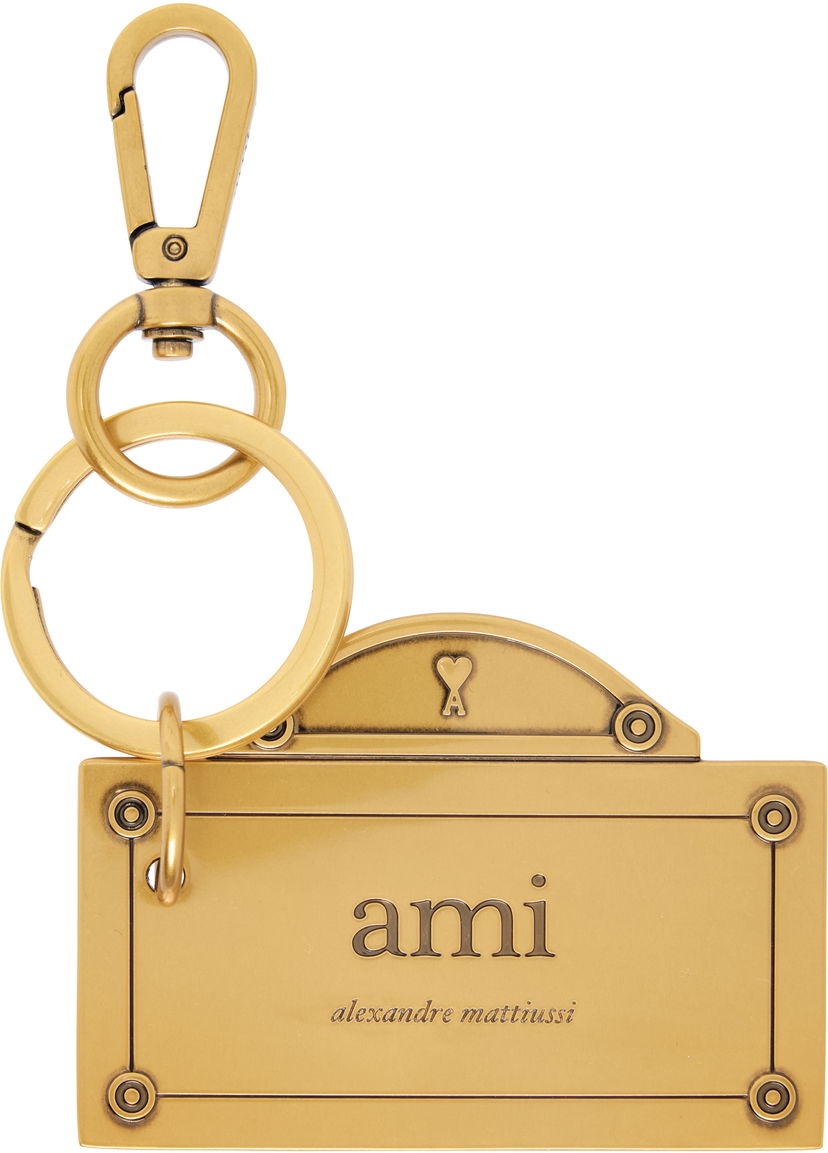 Nyckelringar AMI AMI Street Plate Keychain Metallisk | UKR913.369