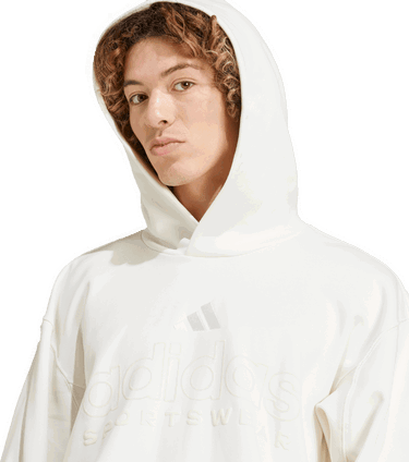 Sweatshirt adidas Performance Fleece Graphic Hoodie Vit | IY6594, 4