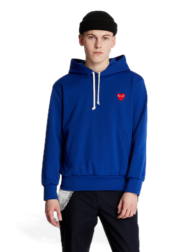 Sweatshirt Comme des Garçons PLAY Hoodie Mörkblå | AZT174 Navy