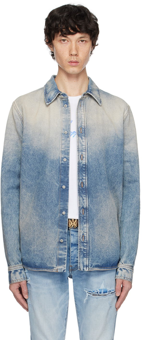 Skjorta AMIRI MA Quad Interior Shirt Blå | AMDNLS1005