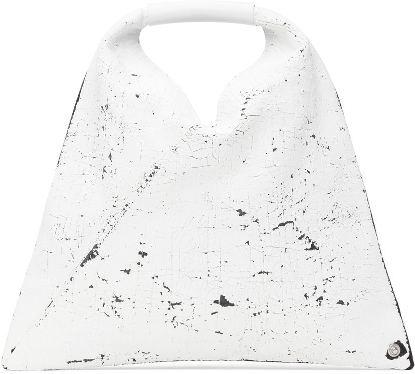 Handväska Maison Margiela MM6 Maison Margiela Triangle Mini Tote Bag Vit | SB6WD0013 P8333