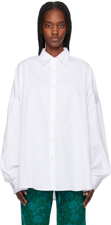 Skjorta Dries Van Noten Dries Van Noten Cotton Poplin Shirt Vit | 251-010700-1466, 0