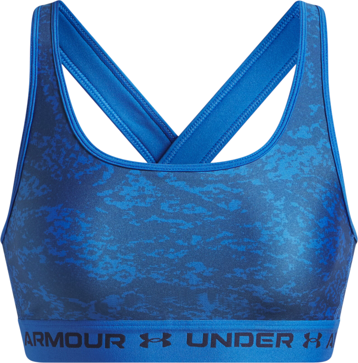 Behå Under Armour Under Armour Crossback Mid Print Sports Bra Blå | 1361042-402, 0