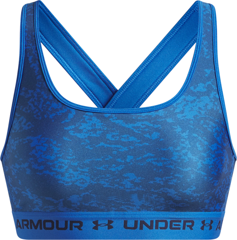 Behå Under Armour Under Armour Crossback Mid Print Sports Bra Blå | 1361042-402