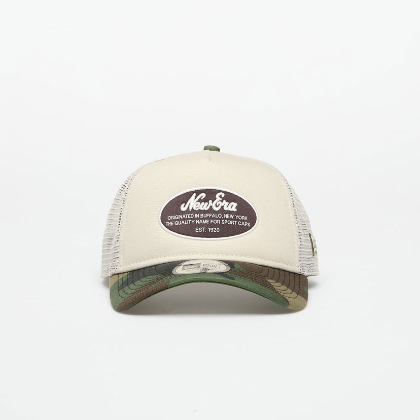 Keps New Era 9FORTY Trucker Oval Patch Cap Beige | 60691078