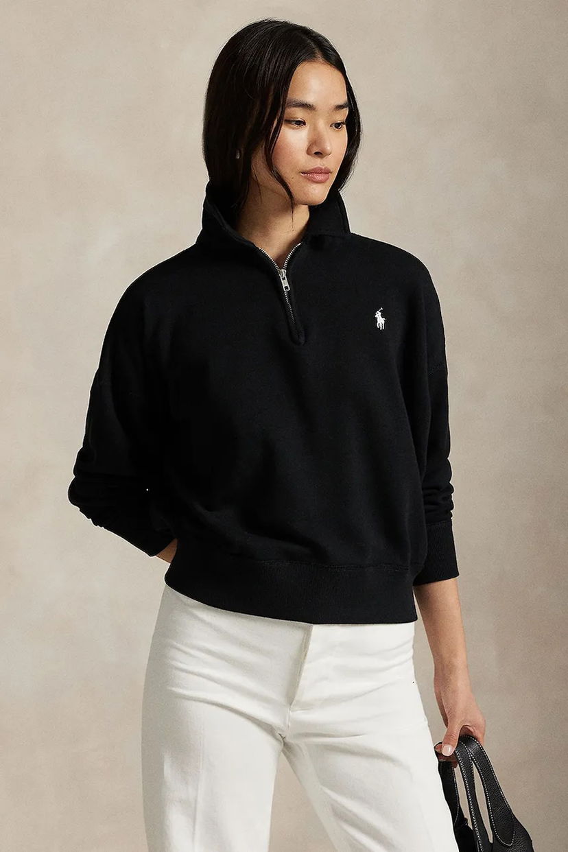 Sweatshirt Polo by Ralph Lauren Polo Ralph Lauren Half-Zip Fleece Sweatshirt Svart | 211971696