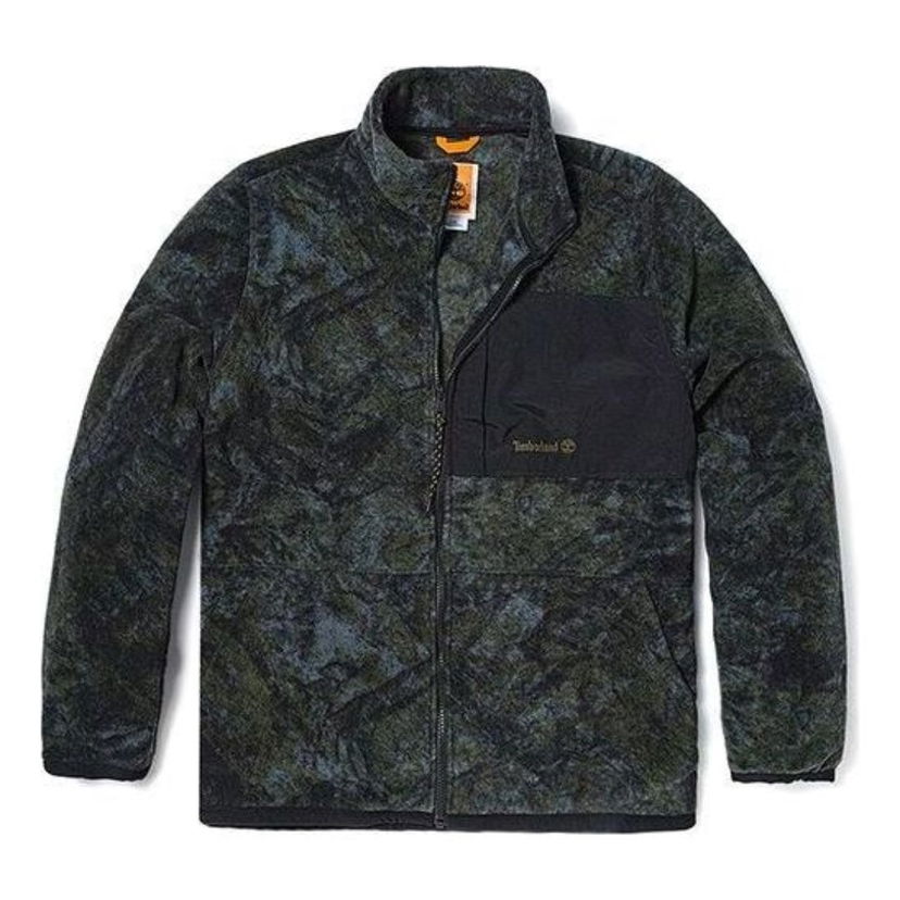 Sweatshirt Timberland Print Fleece Jacket Grön | A6KES-DX0