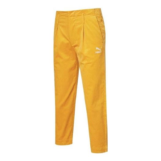 Byxor Puma Corduroy Woven Pants Gul | 534967-37