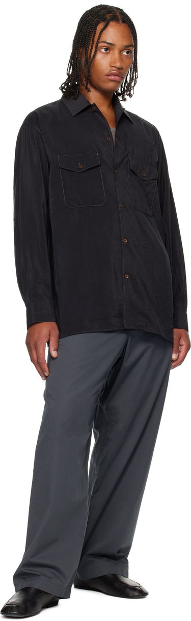 Skjorta LEMAIRE Lemaire Convertible Collar Shirt Svart | SH1202 LF1308, 3