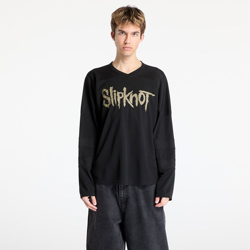 Sweater Pleasures PLEASURES x Slipknot X-Ray Hockey Jersey Svart | P25SK012 BLACK