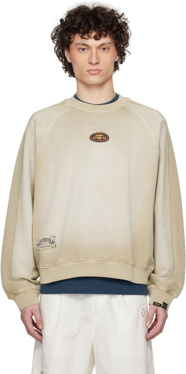 Sweater AAPE by A Bathing Ape AAPE by A Bathing Ape Main Crewneck Sweatshirt Beige | AAPSWMC320XXNBGX, 0