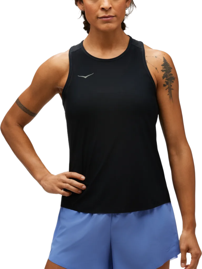 Linne Hoka One One Airolite Run Tank Svart | 1151082-blk