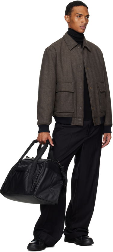 Resväska BOSS Logo Canvas Duffle Bag Svart | 50548088, 3