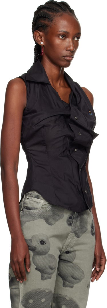 Skjorta Vivienne Westwood Vivienne Westwood Drunken Sleeveless Shirt Vit | 15010067-W012U-, 4