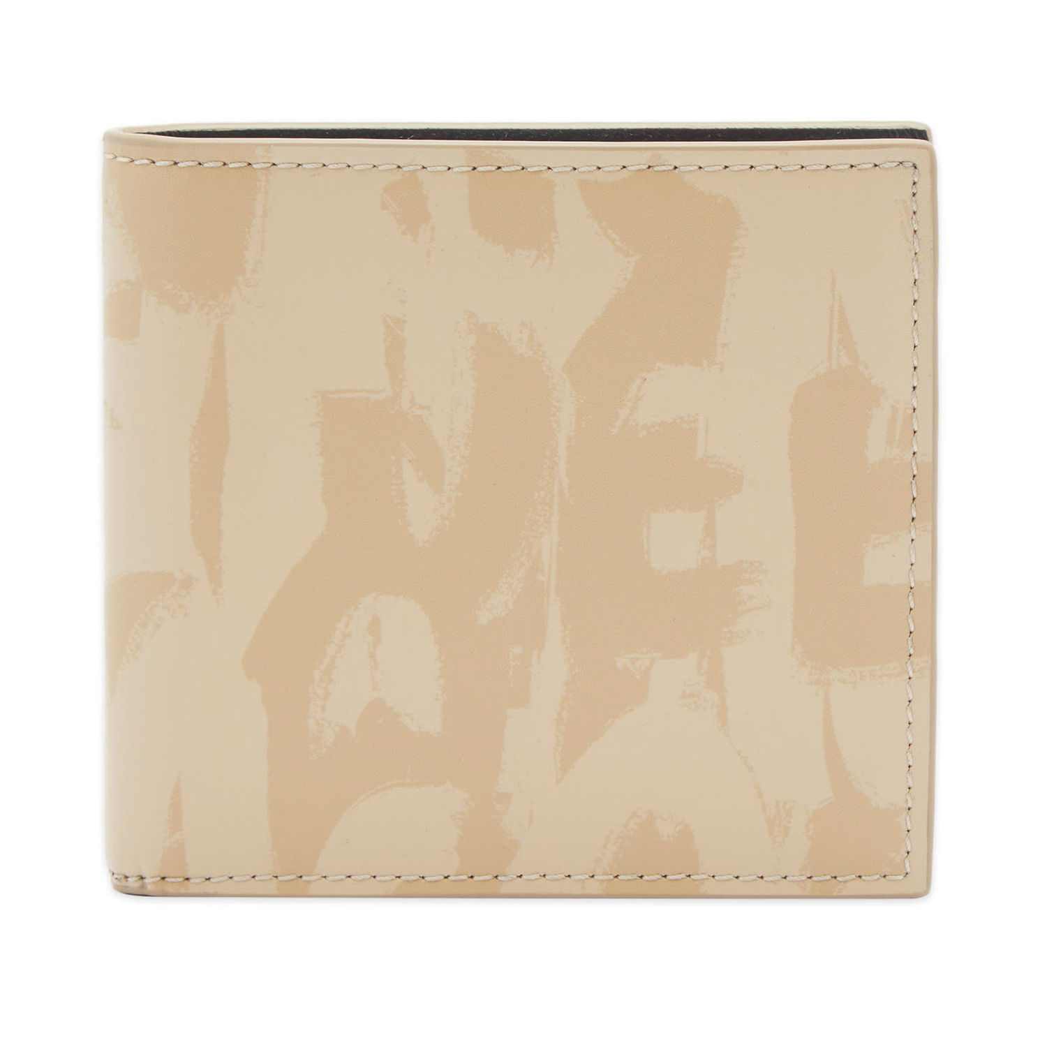 Plånbok Alexander McQueen Graffiti Logo Billfold Wallet Beige | 6021371AAQ6-9710, 0