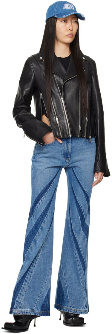 Jacka Dion Lee Cropped Leather Biker Jacket Svart | C4048P23, 3