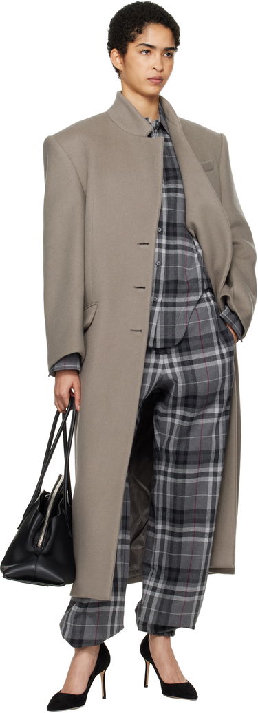 Skjorta The Attico Attico Eliza Plaid Flannel Shirt Grå | 250WCH00014 CCC050AA, 3