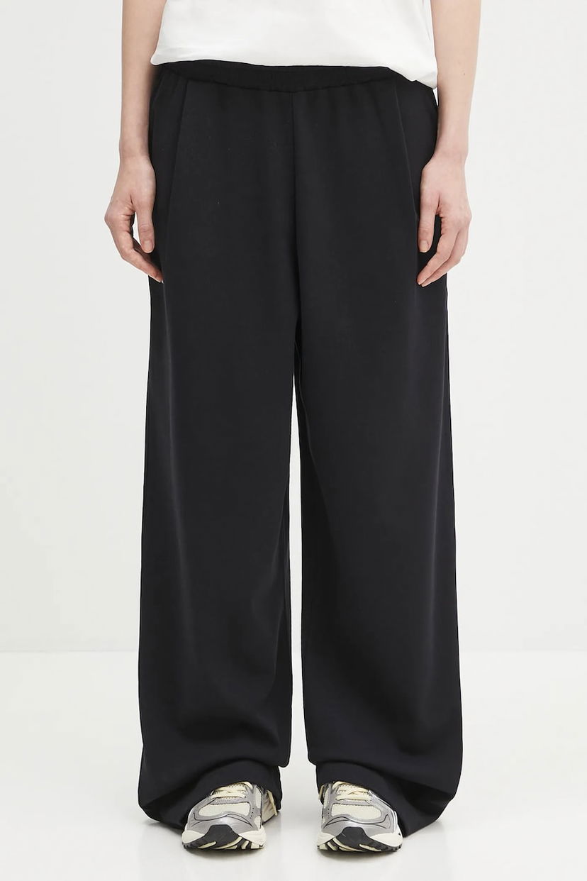 Byxor PANGAIA Pangaia DNA Double Jersey Pleated Trousers Svart | 10002356