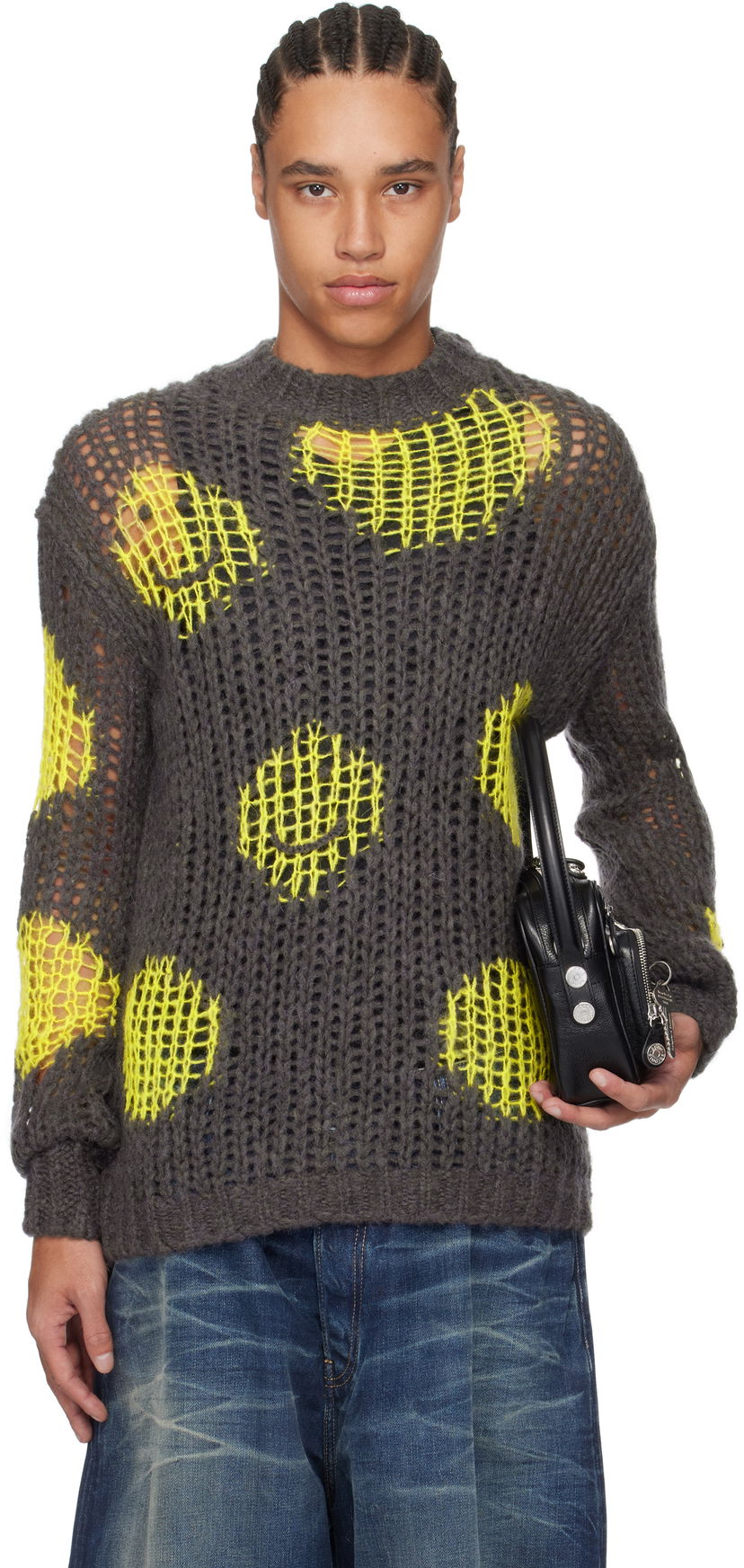 Sweater Acne Studios Acne Studios Embroidered Mohair Sweater Grå | A60576-