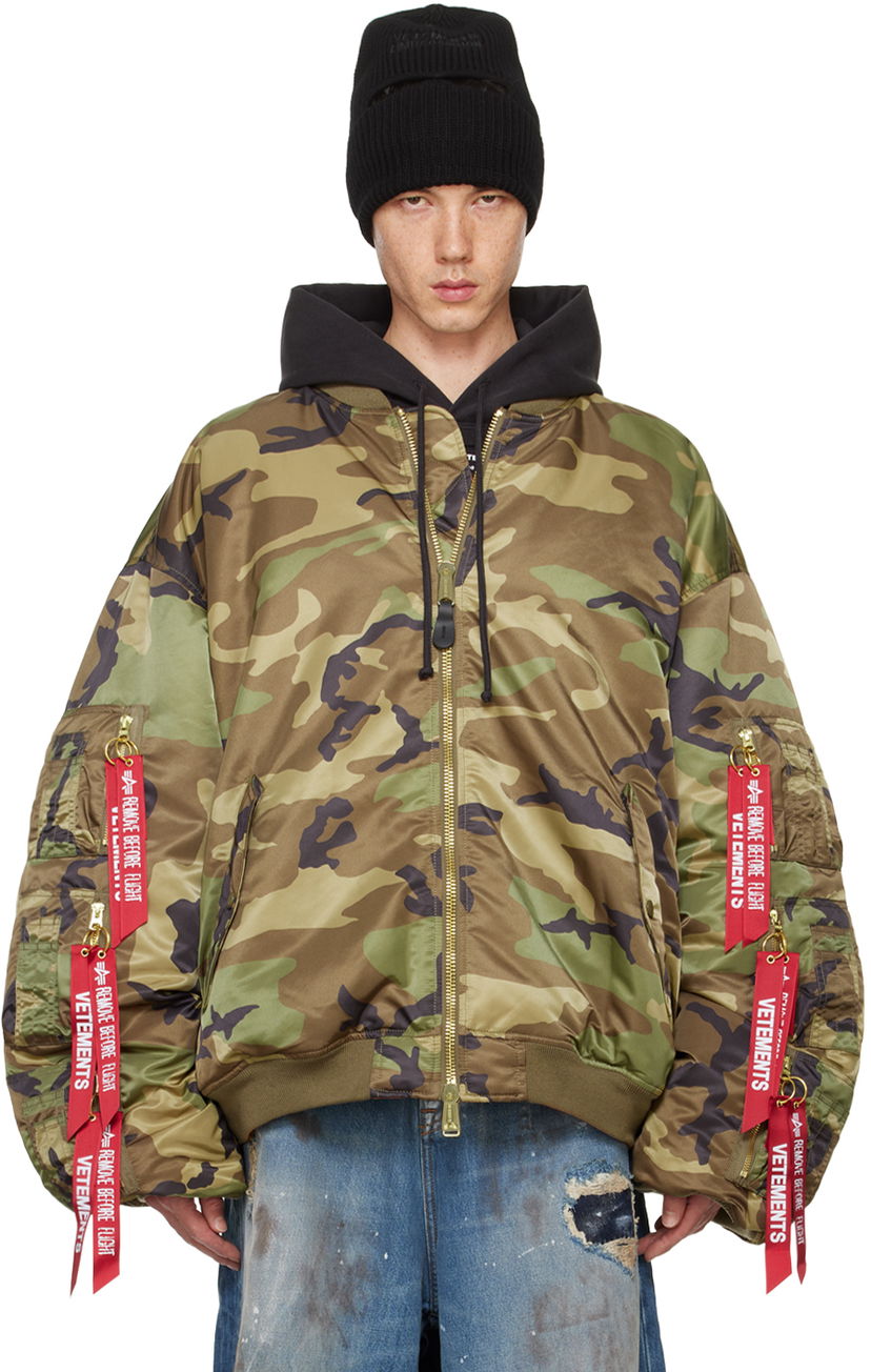 Bomberjacka VETEMENTS Alpha Industries Edition Cargo Bomber Jacket Grön | UA65JA230G