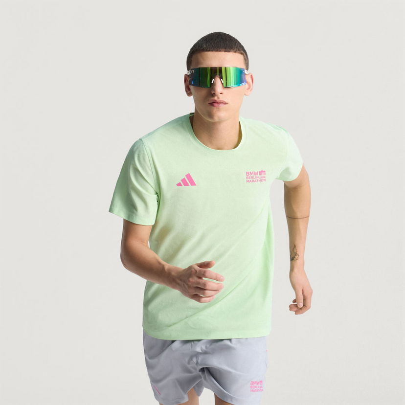 T-shirt adidas Performance BMW Berlin-Marathon 2025 Running T-Shirt Grön | JZ2341
