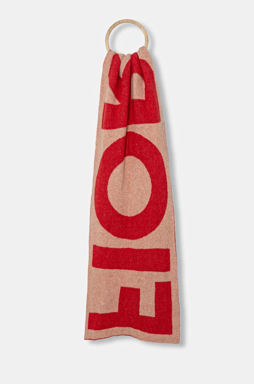 Halsduk Fiorucci Alpaca Blend Knitted Scarf Röd | U01FPASC213KN10RD01