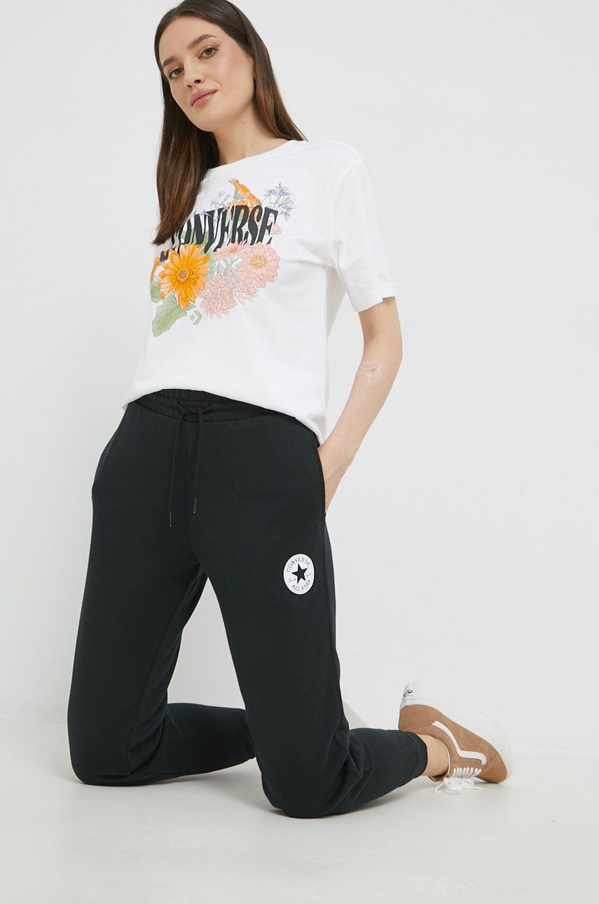 Träningsbyxor Converse Converse Printed Sweatpants Svart | 10023858.A02, 0