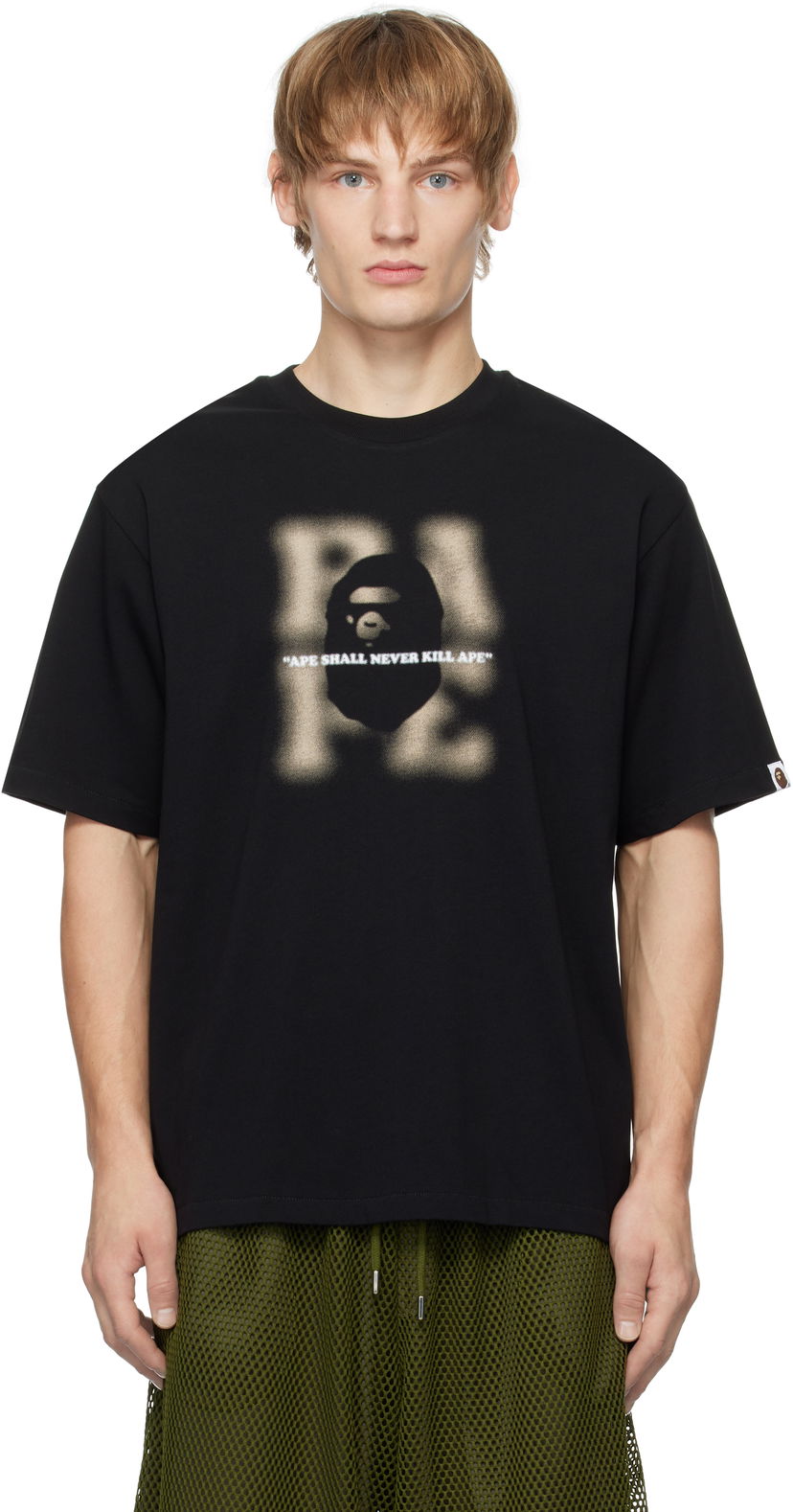 T-shirt BAPE Blur Logo Graphic T-Shirt Svart | 001TEK801318M