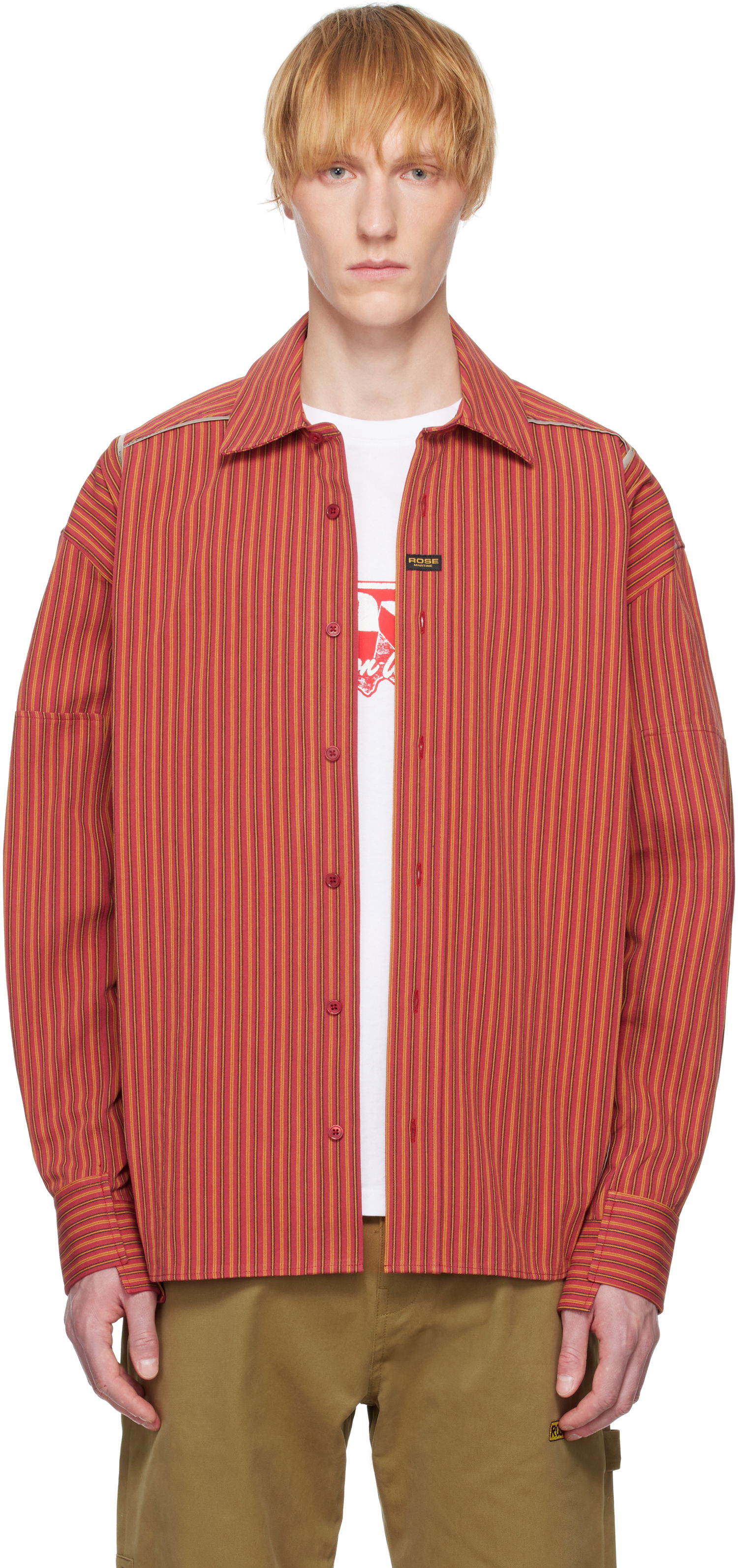 Skjorta Martine Rose Martine Rose Cut Overshirt Röd | 467WS14111, 0