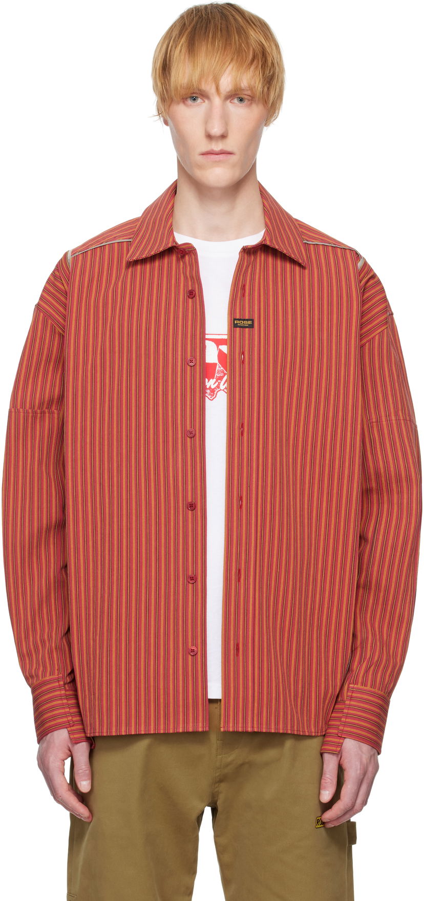 Skjorta Martine Rose Martine Rose Cut Overshirt Röd | 467WS14111