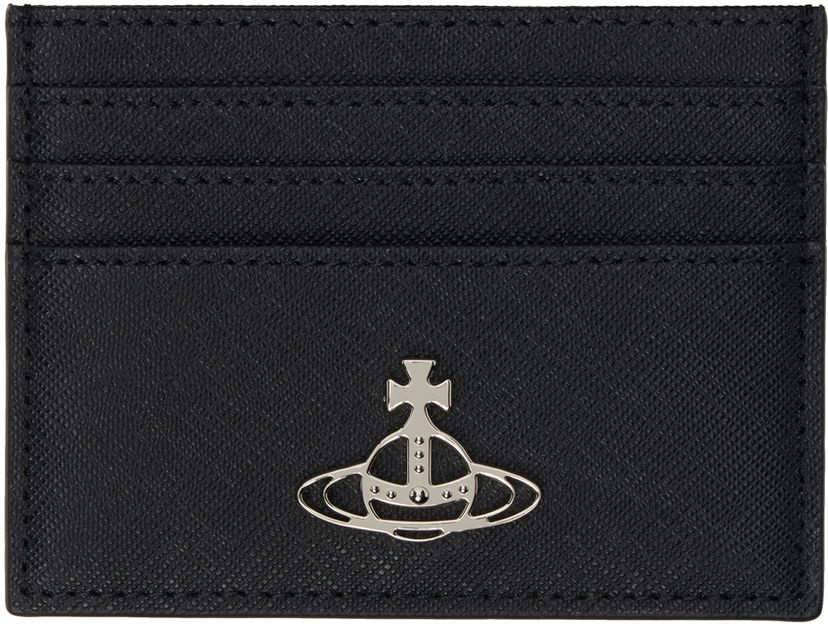 Plånbok Vivienne Westwood Saffiano Card Holder Svart | 54030006W-L001N-
