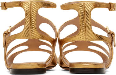 Skovård Tom Ford TOM FORD Laminated Lizard Print Sandals Metallisk | W3630-LCL232G, 1